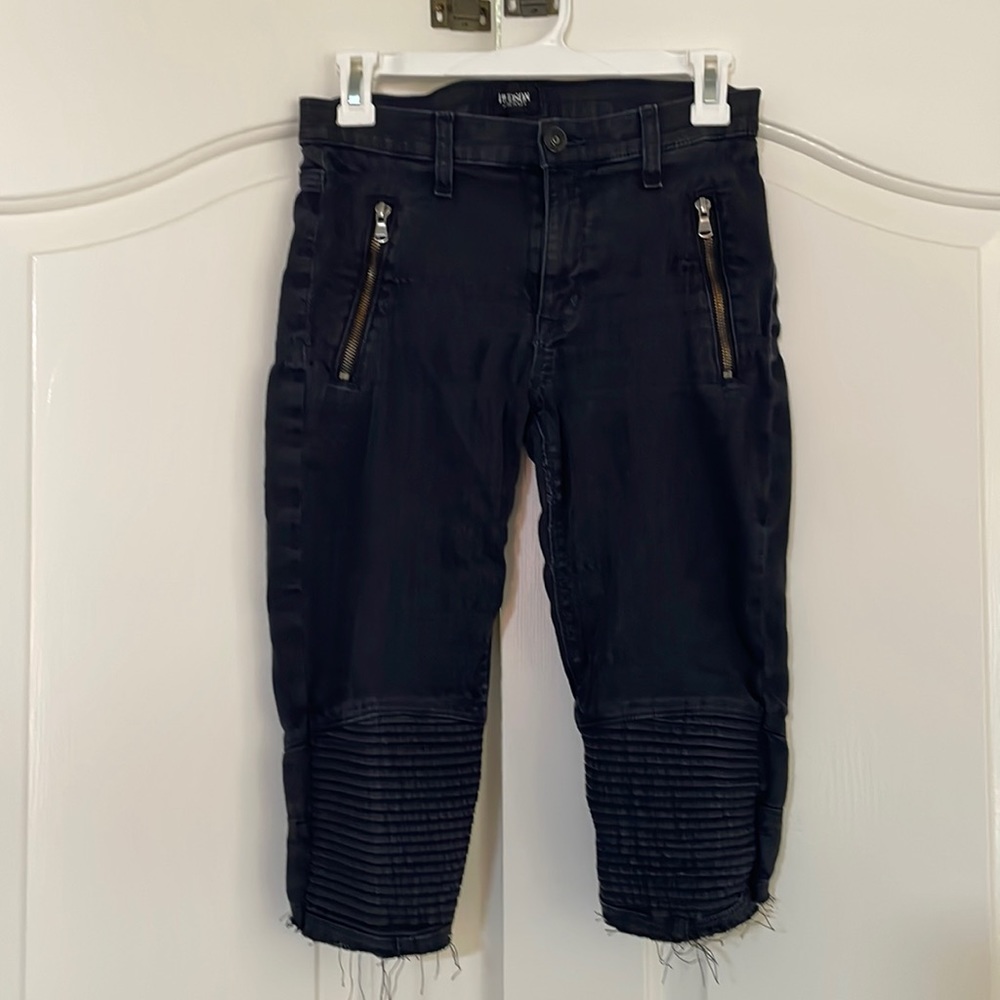 Hudson black cropped jeans size 27